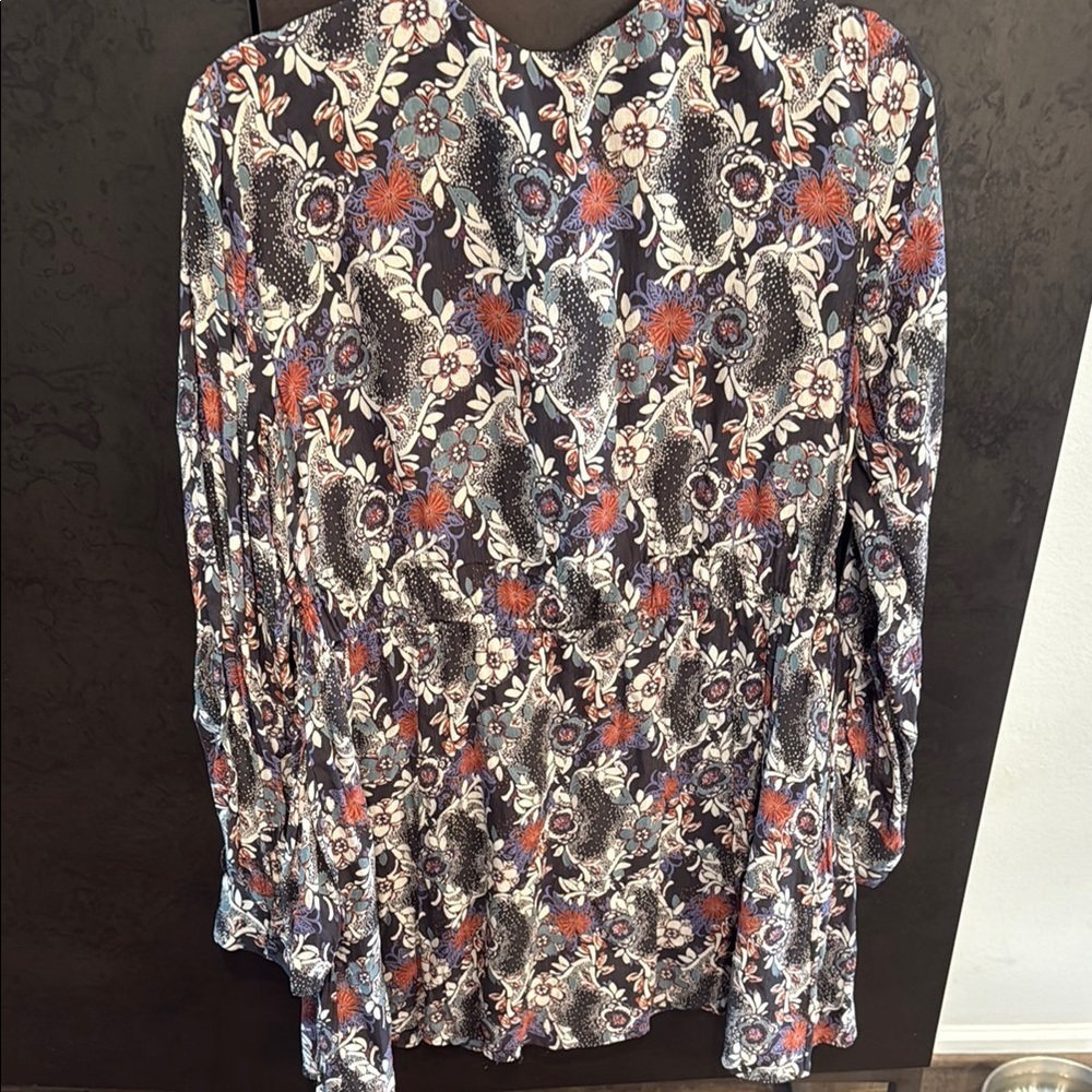Free People Floral Mini Dress - Black, Red, White - Picture 5 of 7